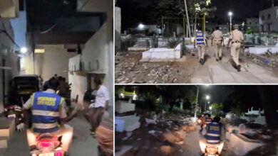 Hyderabad Police Conduct Night Drive in Rein Bazaar, Warn Against Late-Night Activities in Qabristan
