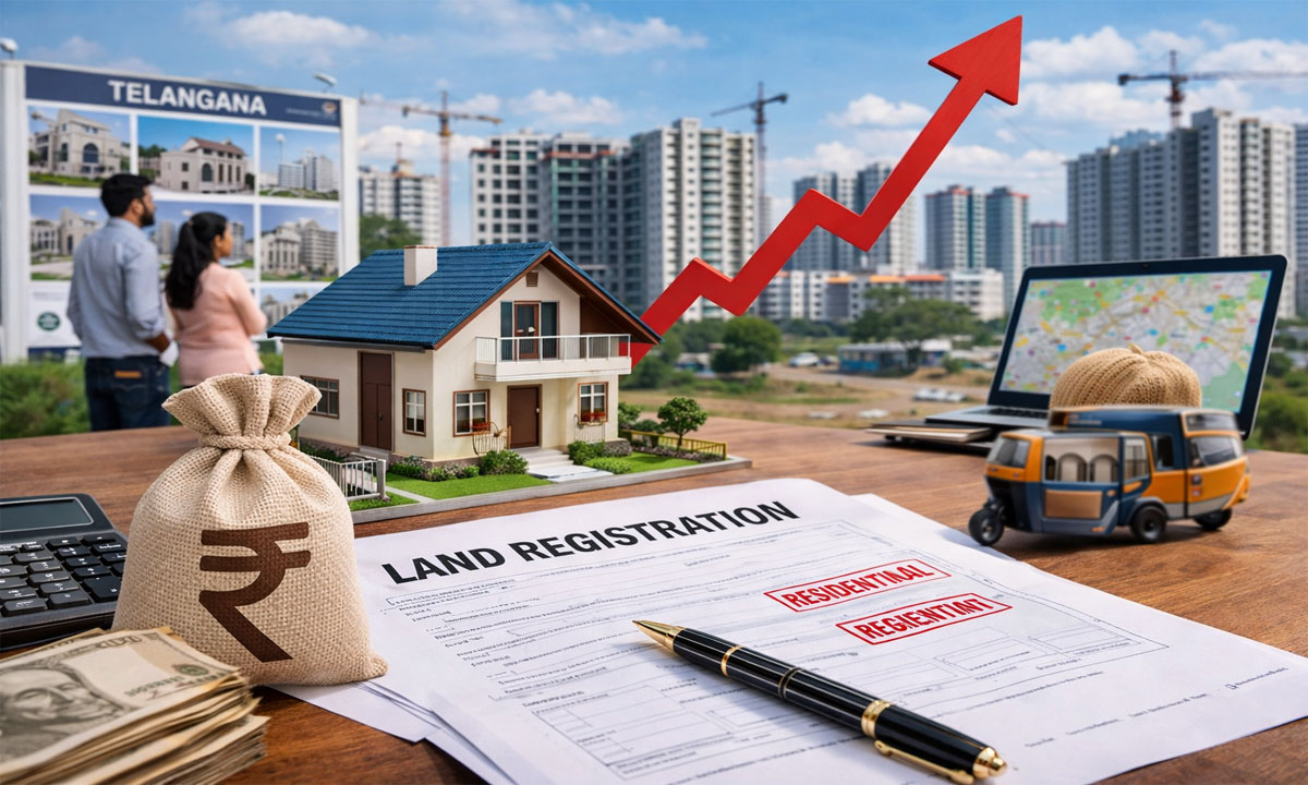 Telangana Property Registration Charges May Rise: Govt Plans 10–30% Increase in Land Values