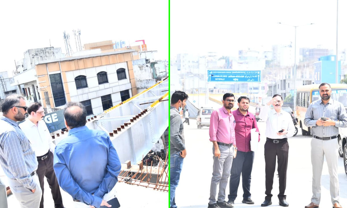 Hyderabad Infrastructure Boost: GHMC Commissioner Inspects Shastripuram ROB, Nalgonda Flyover Works