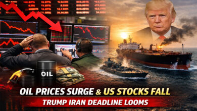 Oil Prices Surge, US Stocks Fall Ahead of Trump Iran Deadline: Global Markets on Edge