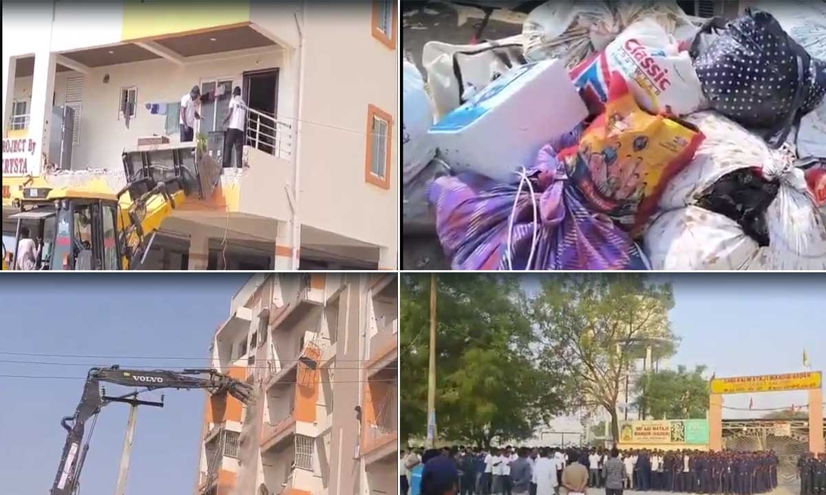 A major demolition drive by the Hyderabab Agency (HYDRAA) triggered high tension in Iylapur village of Ameenpur mandal, Sangareddy district,