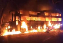 Narrow escape for 36 passengers as bus catches fire in Andhra’s Prakasam