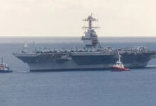 US aircraft carrier Gerald R. Ford leaves Middle East