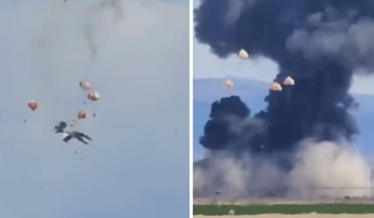 Two US fighter jets collide mid-air at Idaho air show