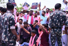 BRS stages protests to demand Union MoS Bandi Sanjay’s dismissal after son's arrest in POCSO case