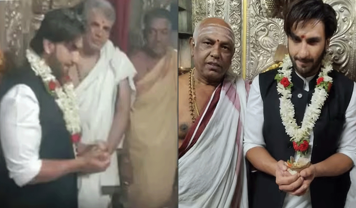 After FWICE's boycott Ranveer Singh offers prayers at the Chamundeshwari Temple