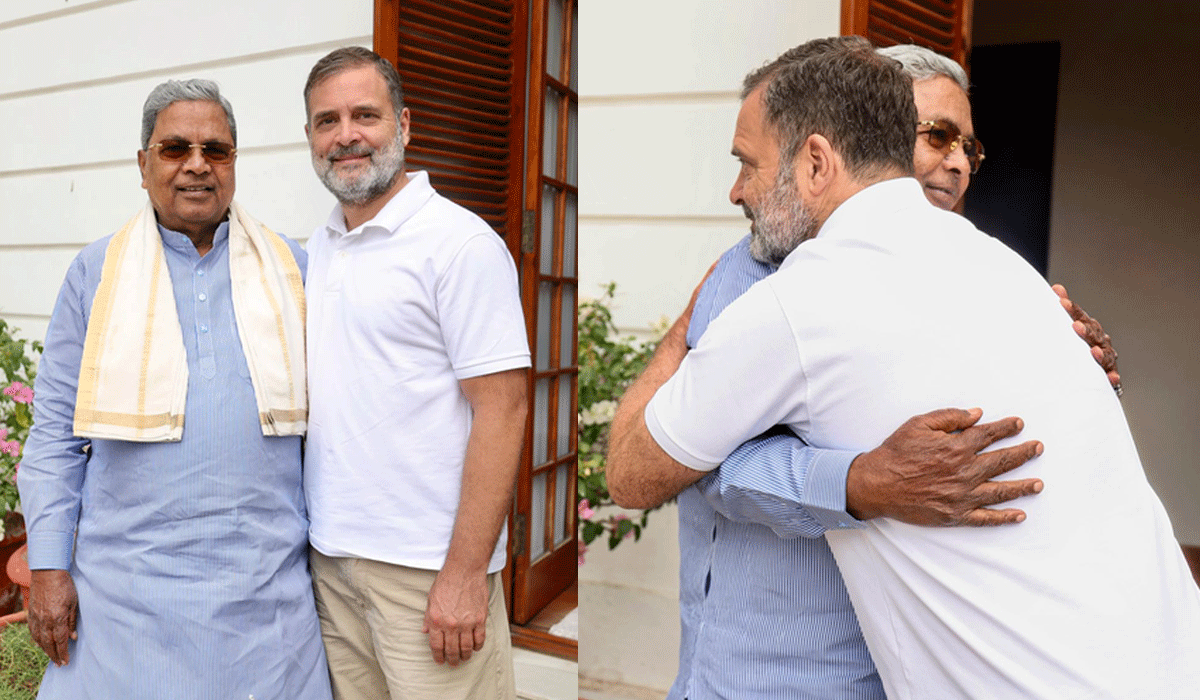 Day after resigning as CM, Rahul Gandhi welcomes Siddaramaiah at 10 Janpath