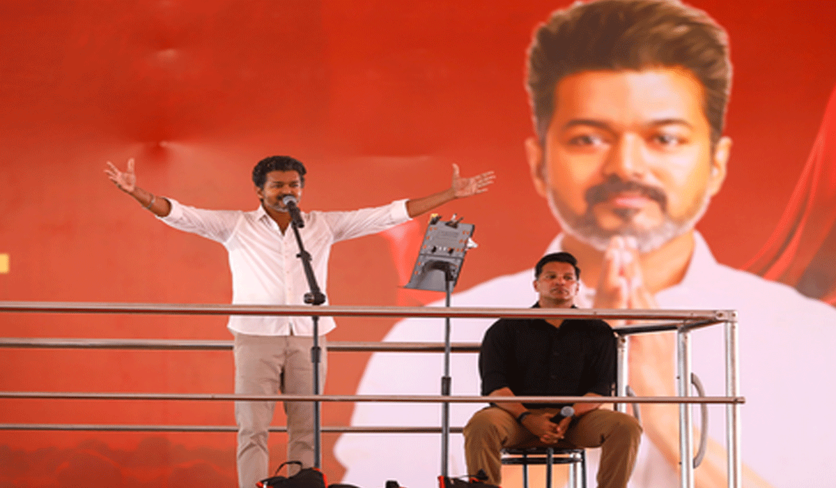 TVK stakes claim to form government in TN; Vijay seeks time from Guv to prove majority