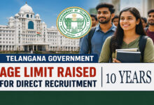 Telangana Government Increases Upper Age Limit for Direct Recruitment Jobs by 10 Years