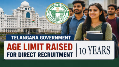 Telangana Government Increases Upper Age Limit for Direct Recruitment Jobs by 10 Years