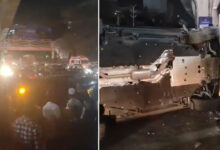 Hyderabad Accident: Land Rover Defender Overturns in Hitech City, CCTV Probe Underway