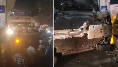 Hyderabad Accident: Land Rover Defender Overturns in Hitech City, CCTV Probe Underway