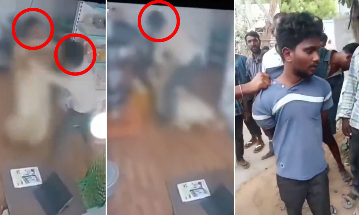 Chain Snatching Attempt in Kompally Oil Shop Triggers Panic, Residents Catch Accused