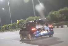 Hyderabad ORR Viral Video Sparks Outrage After Children Seen Sitting in Car Boot at 100+ Kmph