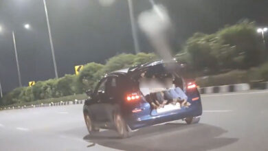 Hyderabad ORR Viral Video Sparks Outrage After Children Seen Sitting in Car Boot at 100+ Kmph