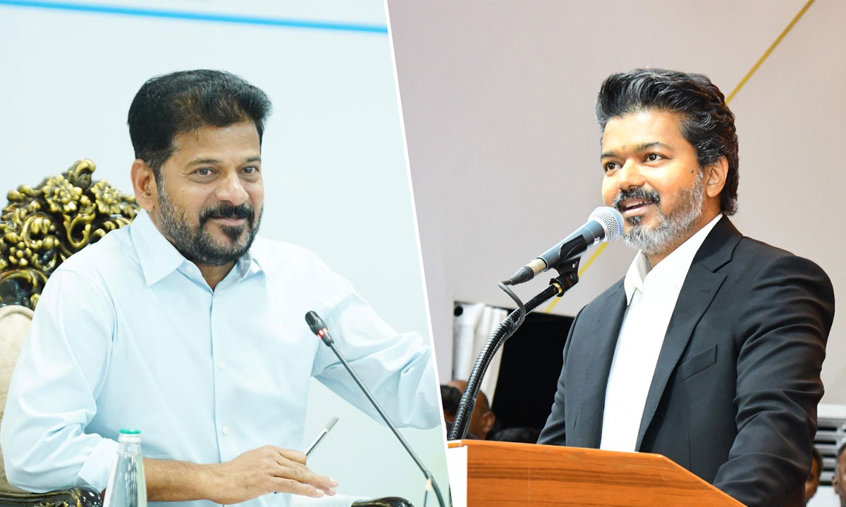 CM Revanth Reddy, Bhatti Vikramarka Congratulate Vijay on Taking Oath as Tamil Nadu CM