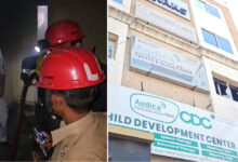Fire Incident at Hearing Clinic Khaderbagh: Swift Fire Brigade Response Prevents Major Loss