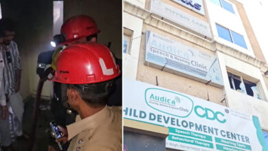 Fire Incident at Hearing Clinic Khaderbagh: Swift Fire Brigade Response Prevents Major Loss