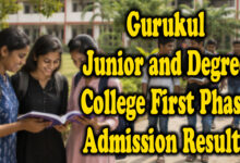 Telangana BC Gurukul Junior and Degree College First Phase Admission Results Released for 2026-27