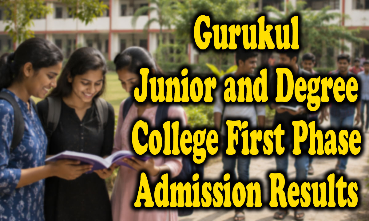 Telangana BC Gurukul Junior and Degree College First Phase Admission Results Released for 2026-27