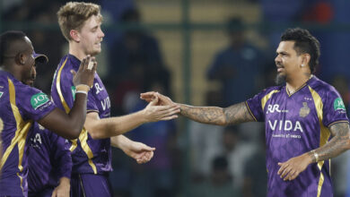IPL 2026: KKR Restrict Delhi Capitals to 142/8 as Sunil Narine and Spinners Choke Middle Order