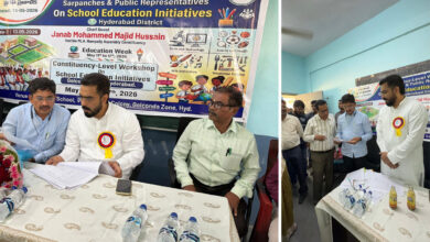 Nampally MLA Majid Hussain Attends Education Week Workshop in Hyderabad, Stresses Quality Government School Education