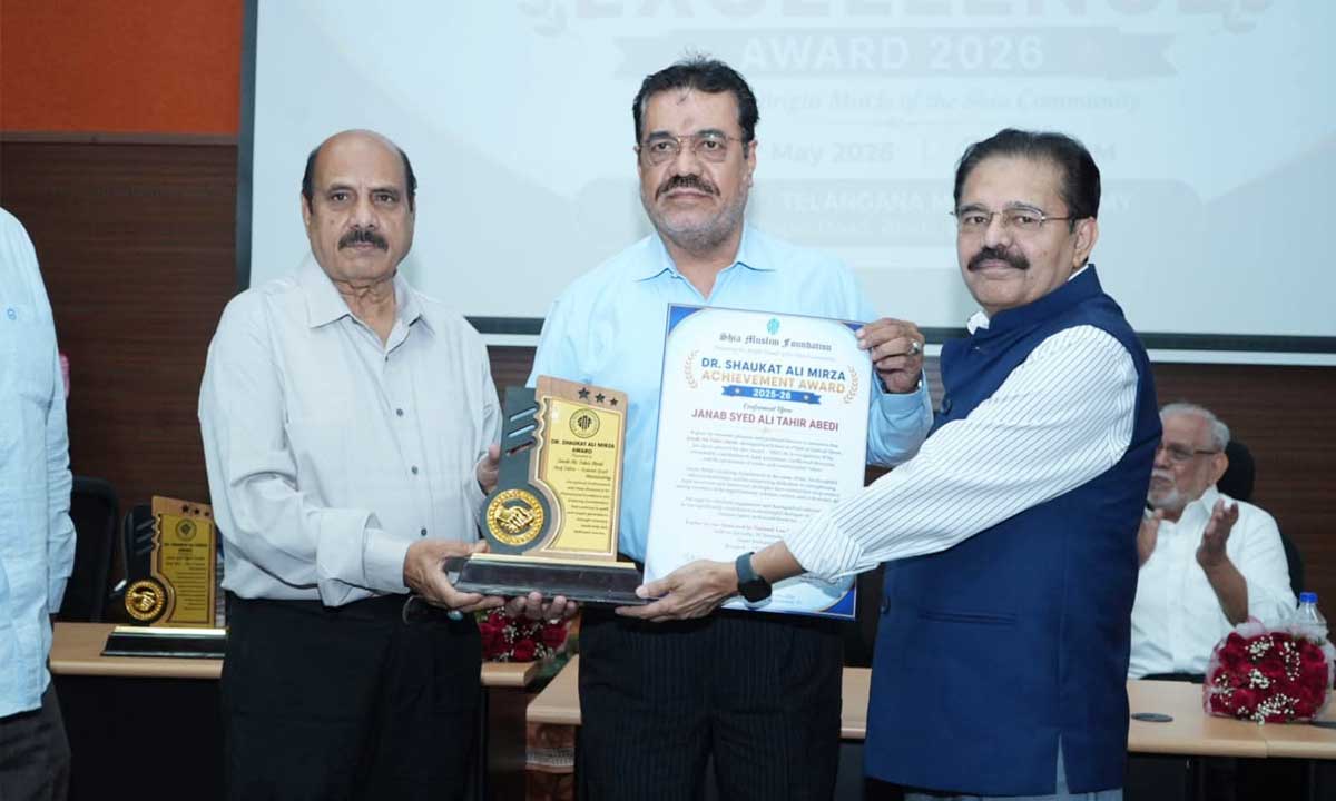 Syed Ali Taher Abedi Honoured with Dr. Shaukat Ali Mirza Award of Excellence for Judicial Journalism