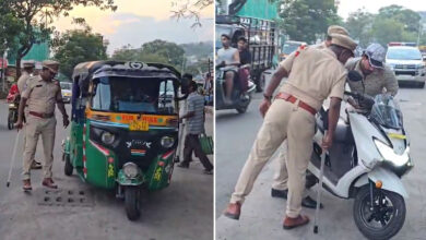 Hyderabad Police Conduct Surprise Vehicle Checks, Snake Seized from Bike in Chandrayangutta