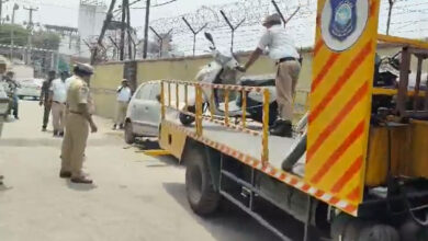 Santoshnagar Traffic Police Conduct ROPE Operation Against Illegal Parking