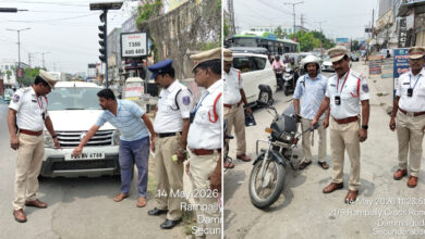 Hyderabad Traffic Police Launch Special Drive Against Illegal Number Plates and Unauthorized Vehicle Stickers