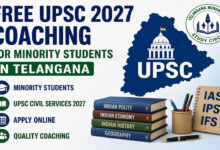 Free UPSC 2027 Coaching in Telangana for Minority Students, Applications from May 7