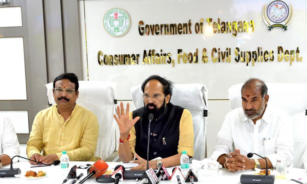 Telangana Govt Speeds Up Paddy Procurement Process, Rs 8,749 Crore MSP Released to Farmers: Uttam Kumar Reddy