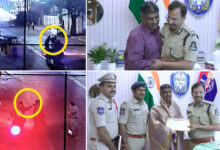 CCTV Captures Brave Act in Hyderabad: Mohammed Zaher Thwarts Chain Snatching, Felicitated by CP VC Sajjanar