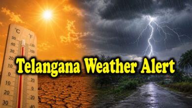 Telangana Weather Alert: Heavy Rains Likely in Hyderabad and Several Districts, Heatwave Red Alert Issued