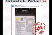 PIB Fact Check debunks viral claim of NEET-UG 2026 re-exam paper leak on Telegram