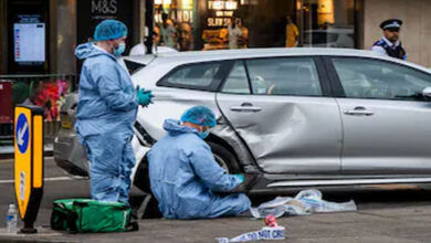 Five injured after car hits pedestrians in London