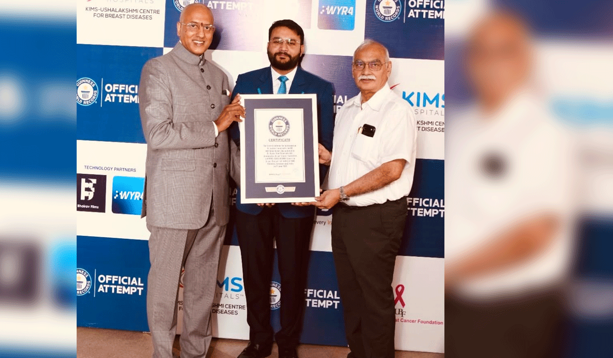 Dr P. Raghu Ram Secures Third Guinness World Records Title in 15 Months, Launches AI-Powered Breast Health Initiative
