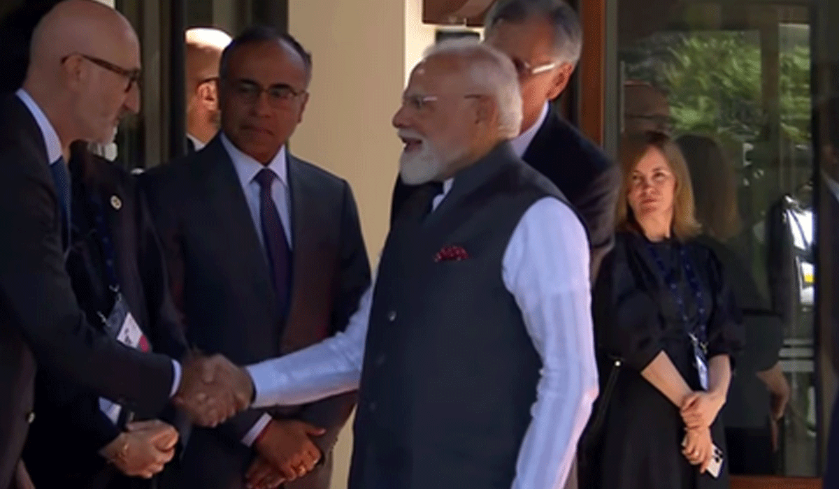 PM Narendra Modi arrives in France's Evian to attend G7 Summit
