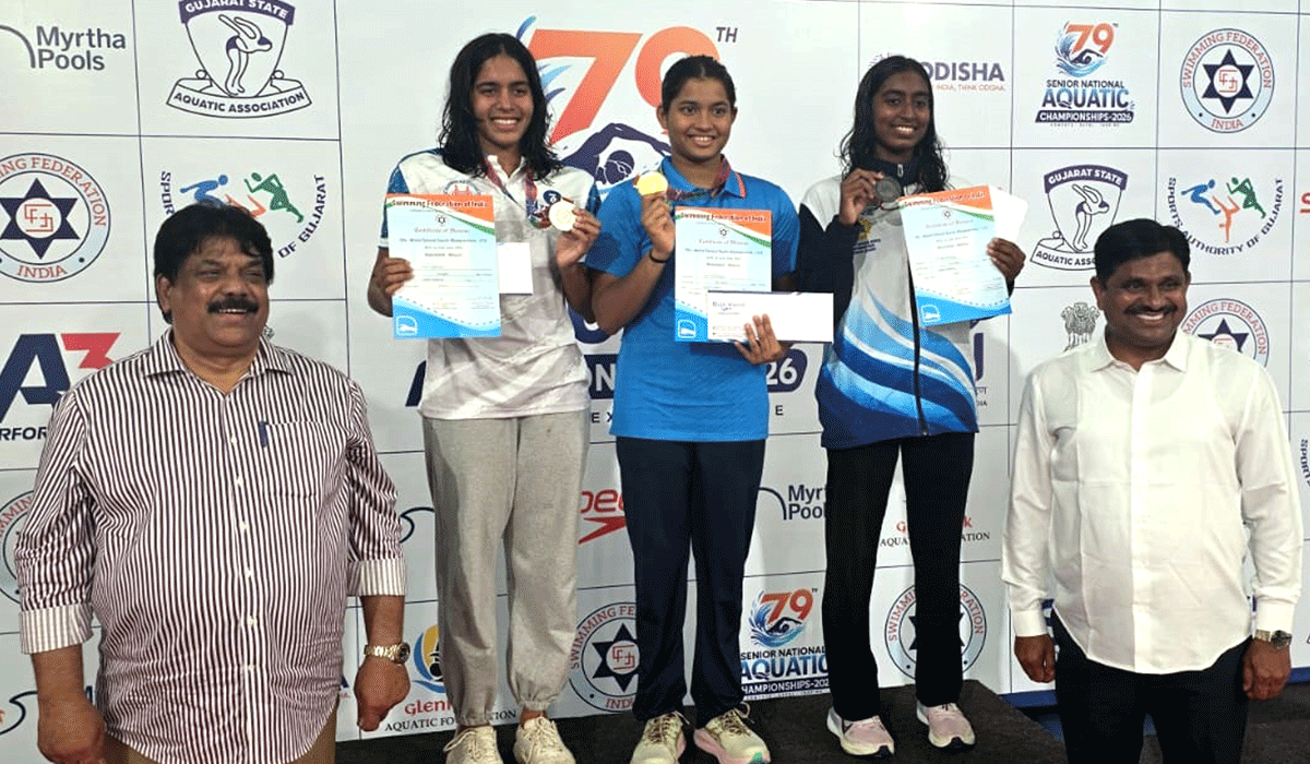 Telangana Swimmers Shine at 79th Senior National Aquatics Championships in Ahmedabad