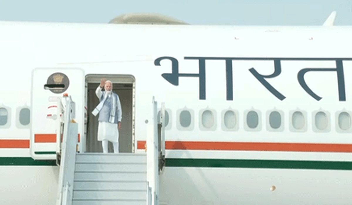 PM Modi emplanes for 3-day State Visit to Seychelles