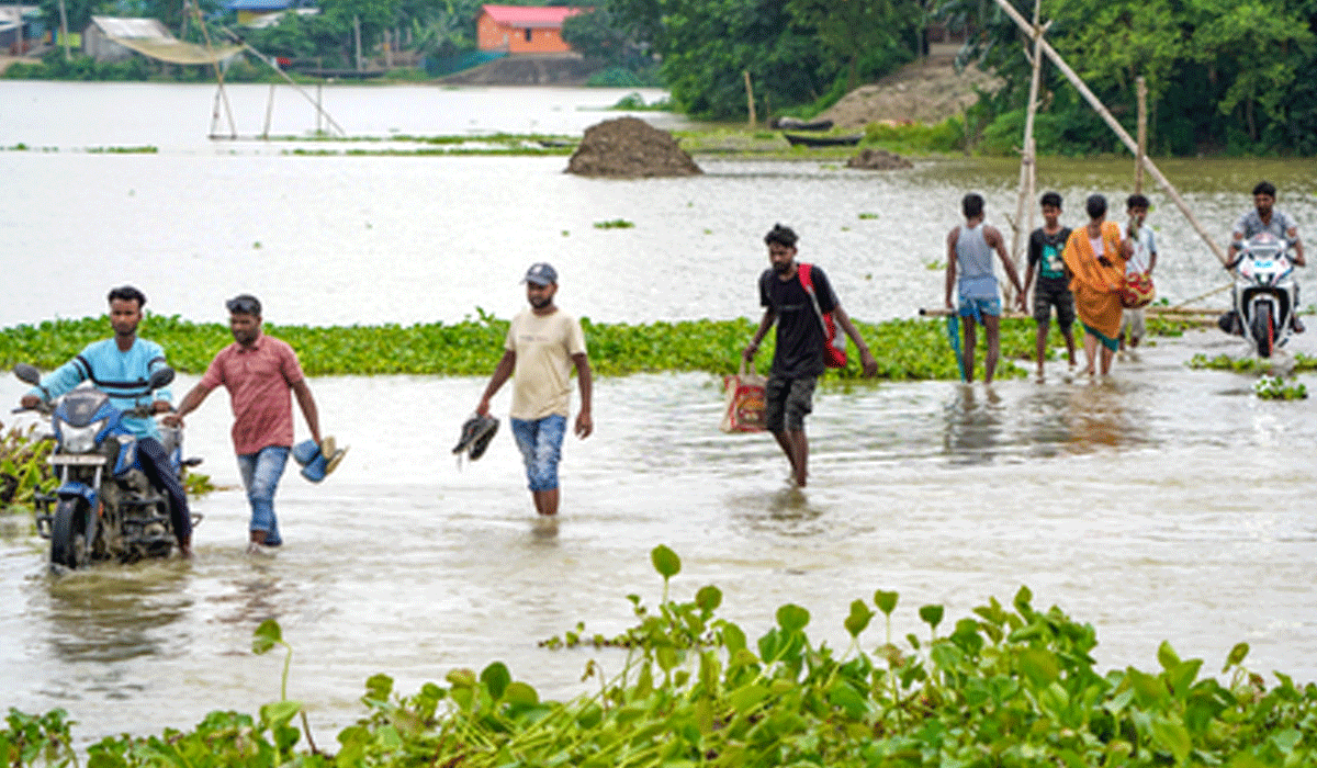Assam floods affect over 22,000 people; rail bridge collapses partially