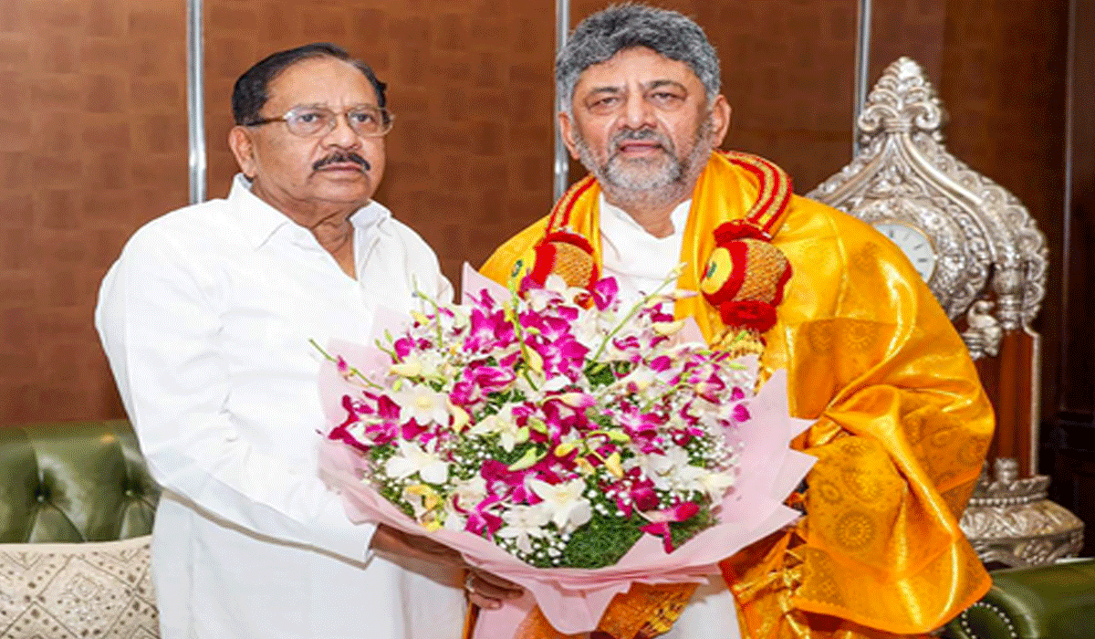 New Karnataka ministry: Shivakumar as CM, Parameshwara Dy CM; 13 ministers to take oath, including Siddaramaiah's son
