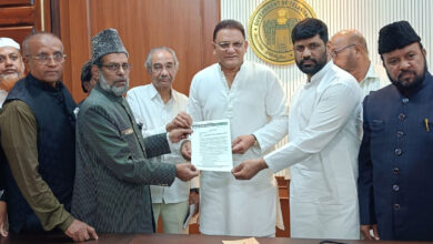 Tahreek Muslim Shabban, Aziz Pasha and JAC Seek Urgent Action on Waqf Properties, Submit Memorandum to Mohammed Azharuddin