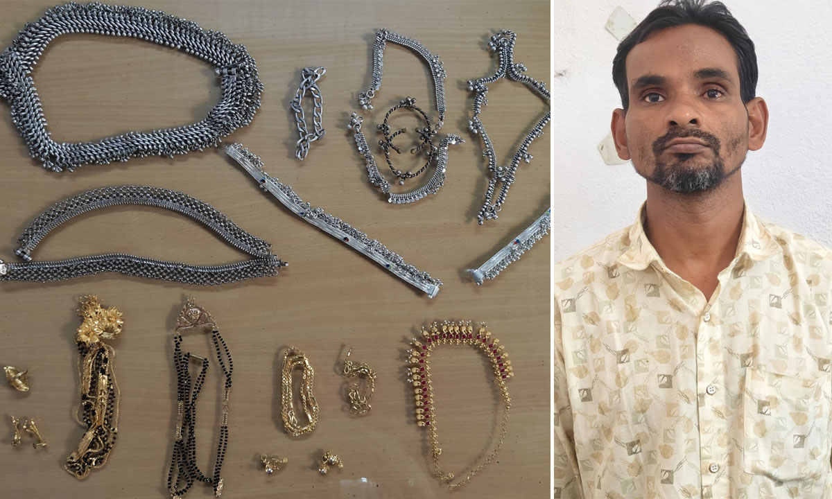 Balapur Police Arrest Notorious House Burglary Offender Linked to 78 Property Cases; 62 Grams Gold and 270 Grams Silver Recovered