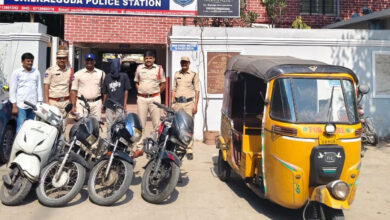 Chilkalguda Police Arrest Auto Theft Offender, Recover 4 Two-Wheelers and 1 Three-Wheeler in Automobile Theft Cases