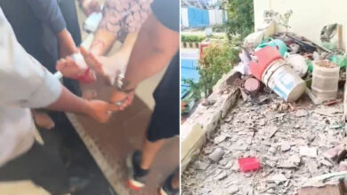 Gas Cylinder Explosion in Narsingi Injures 40-Year-Old Woman; Balcony Wall Damaged in Alkapoor Township