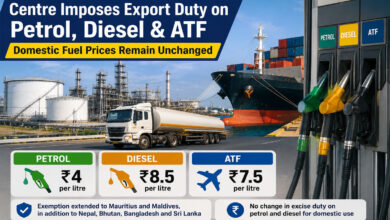 Centre Imposes Fresh Export Duty on Petrol, Diesel and ATF; Domestic Fuel Prices Remain Unchanged