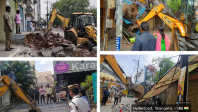 GHMC Removes 283 Encroachments in One Day Across Hyderabad; Total Crosses 2,620 Since April 4