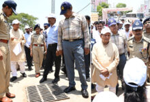 Hyderabad Flood Alert: DGP C.V. Anand, HYDRAA Chief A.V. Ranganath Inspects Uppal Waterlogging Point, Order Immediate Action