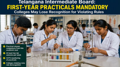 Telangana Intermediate Board Makes First-Year Practicals Mandatory, Colleges Risk Derecognition for Violating Rules